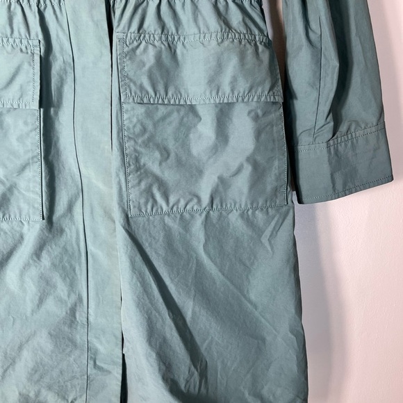 Eileen Fisher Organic Cotton/Nylon Jacket 2 Way Full Zip Blue Coat Womens XXS - Picture 4 of 16